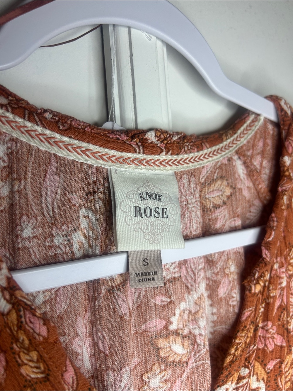 Knox Rose Rust Floral Boho Maxi Dress - Picture 8 of 8